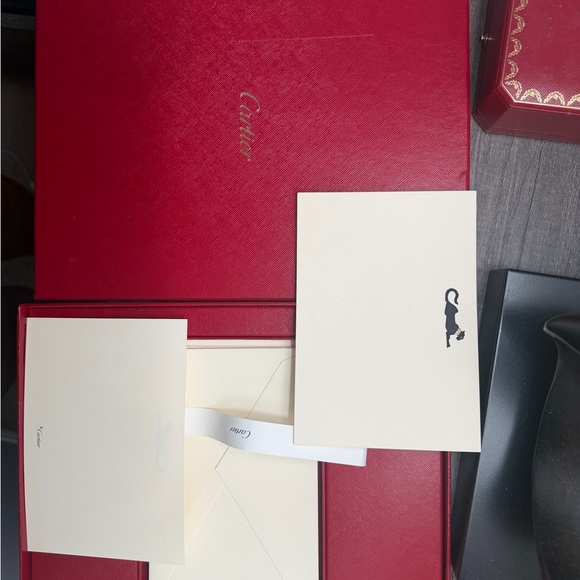 Cartier Red Box with Cream Cards